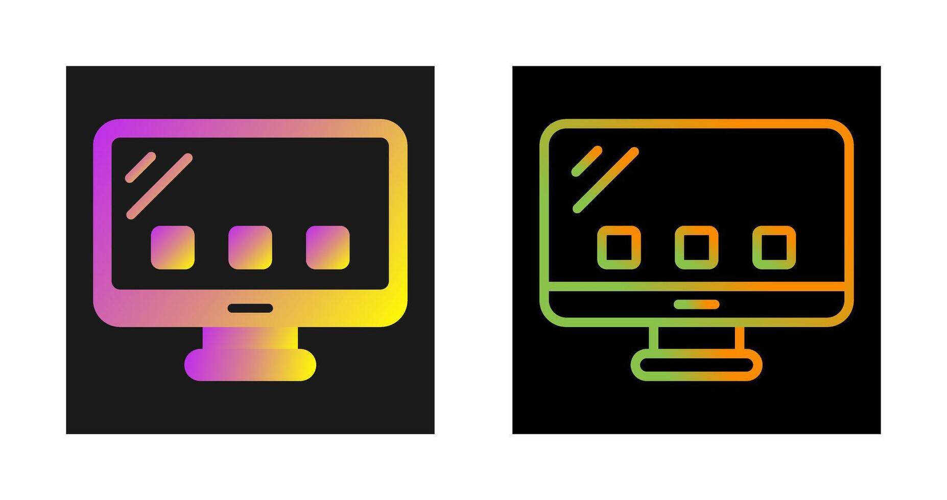 Desktop Computer Vector Icon