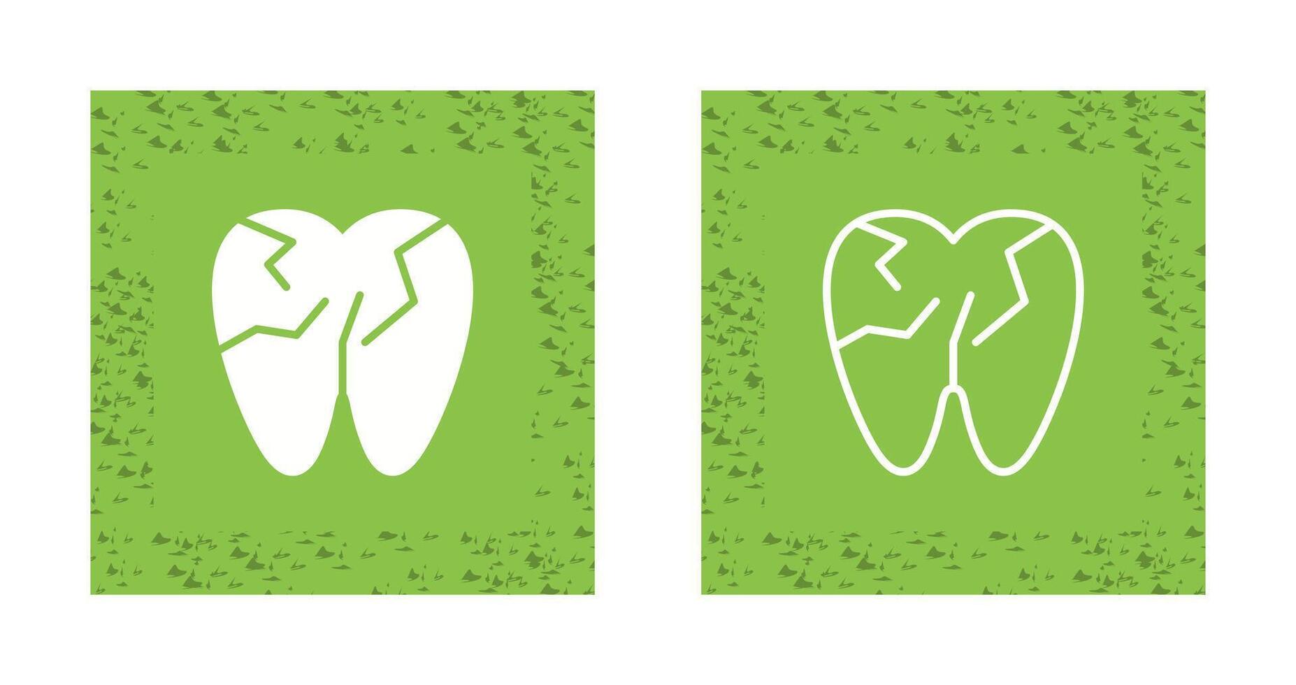 Cracked Tooth Vector Icon