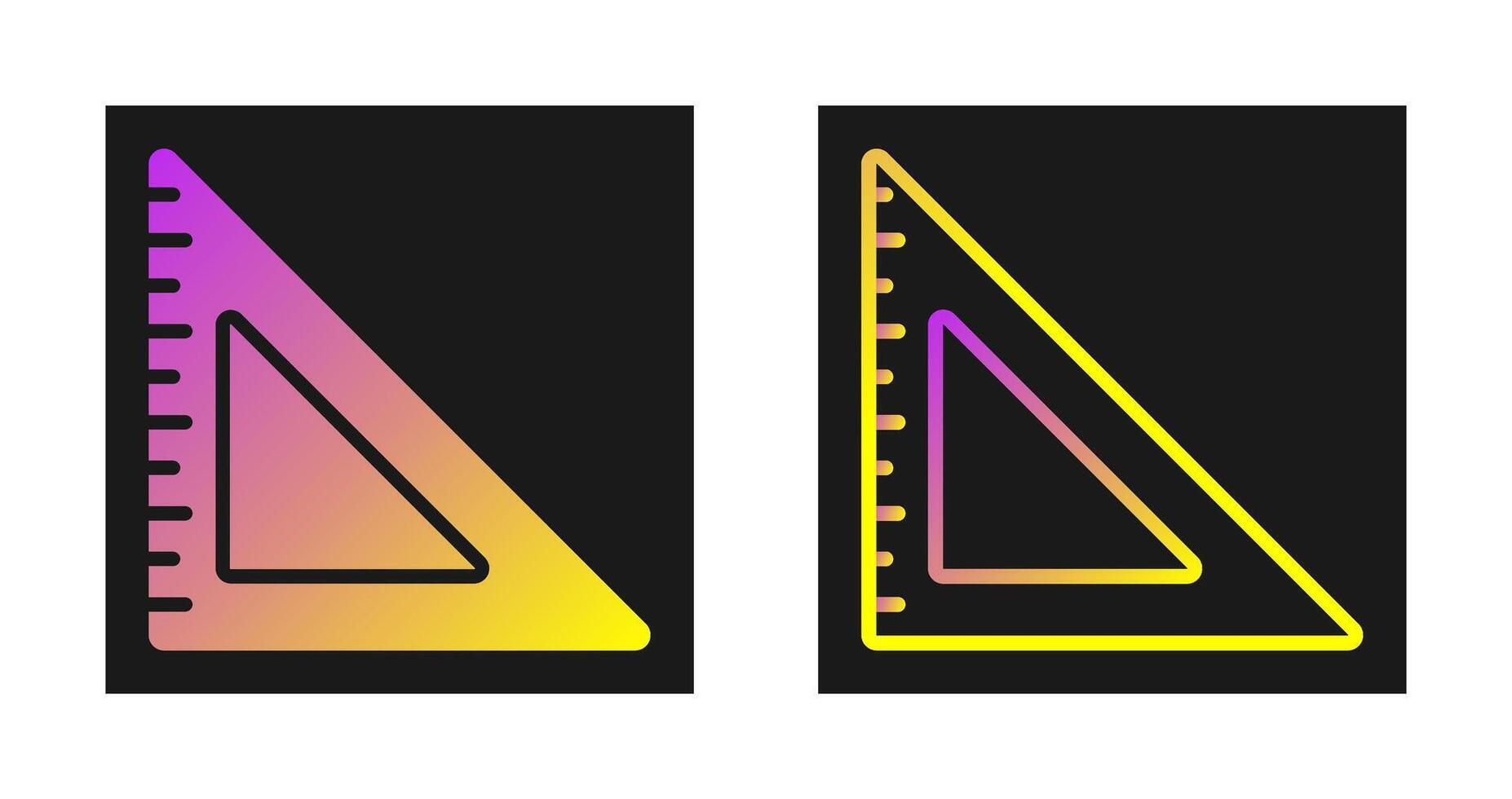 Triangular Ruler Vector Icon