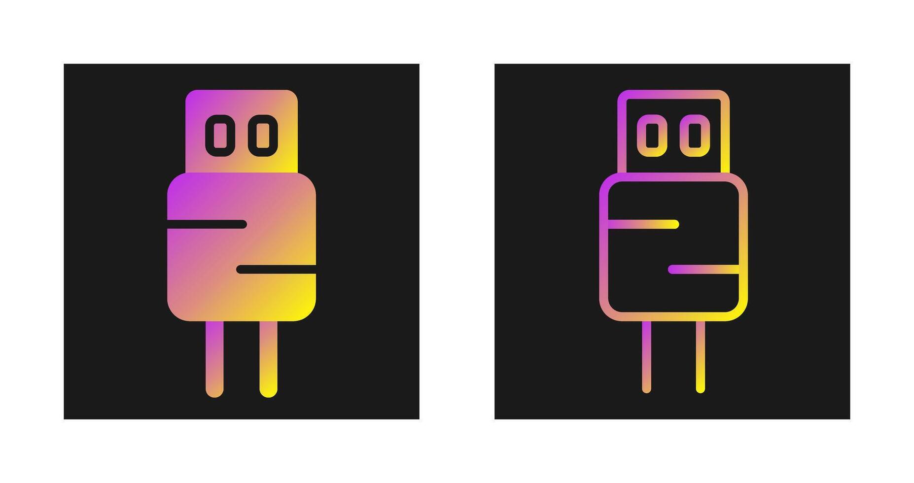 icono de vector de usb