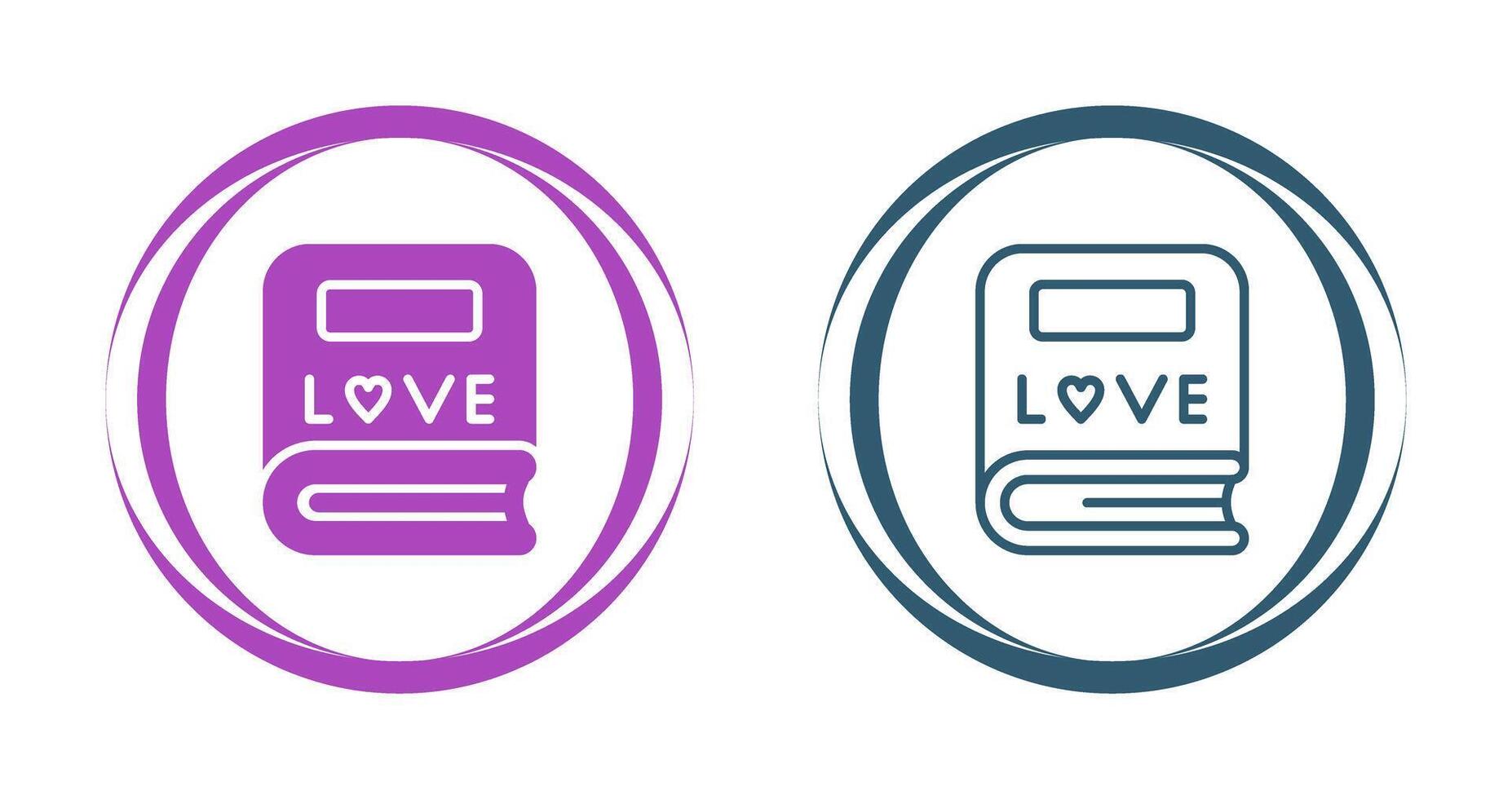 Love story book Vector Icon