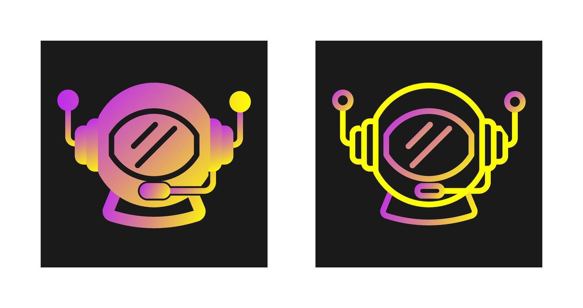 Astronaut Helmet Vector Icon
