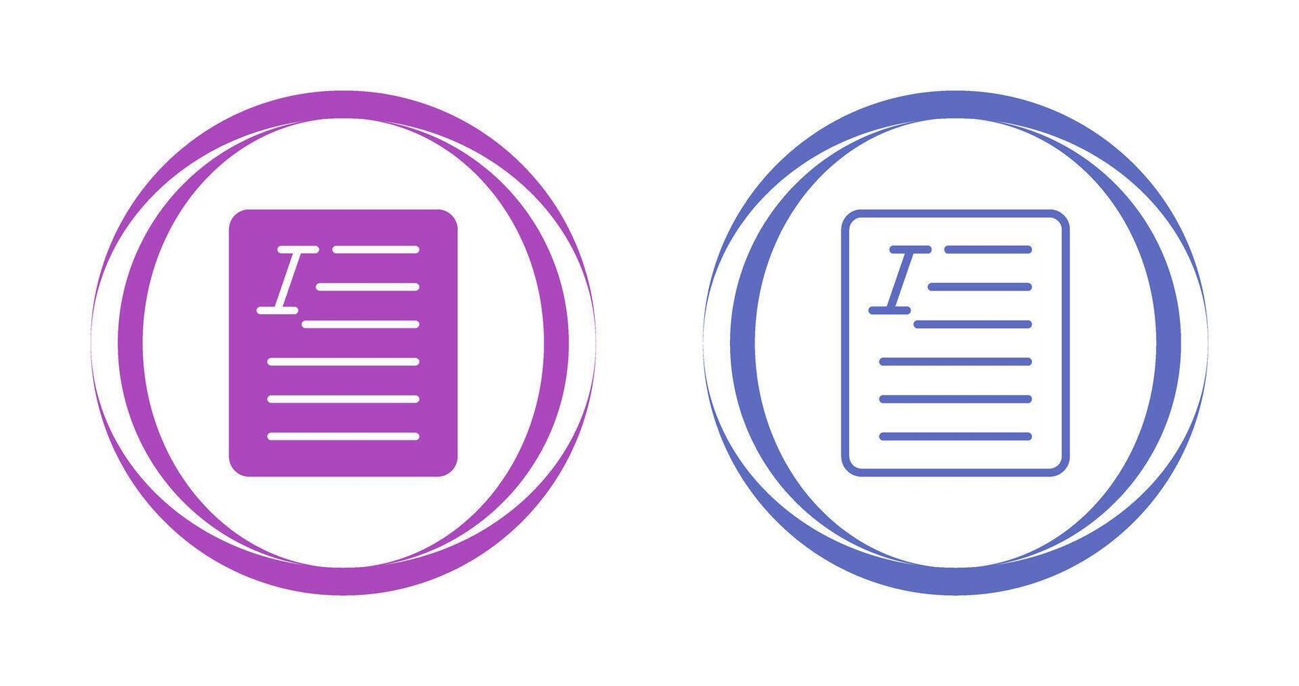 Document Italic Vector Icon