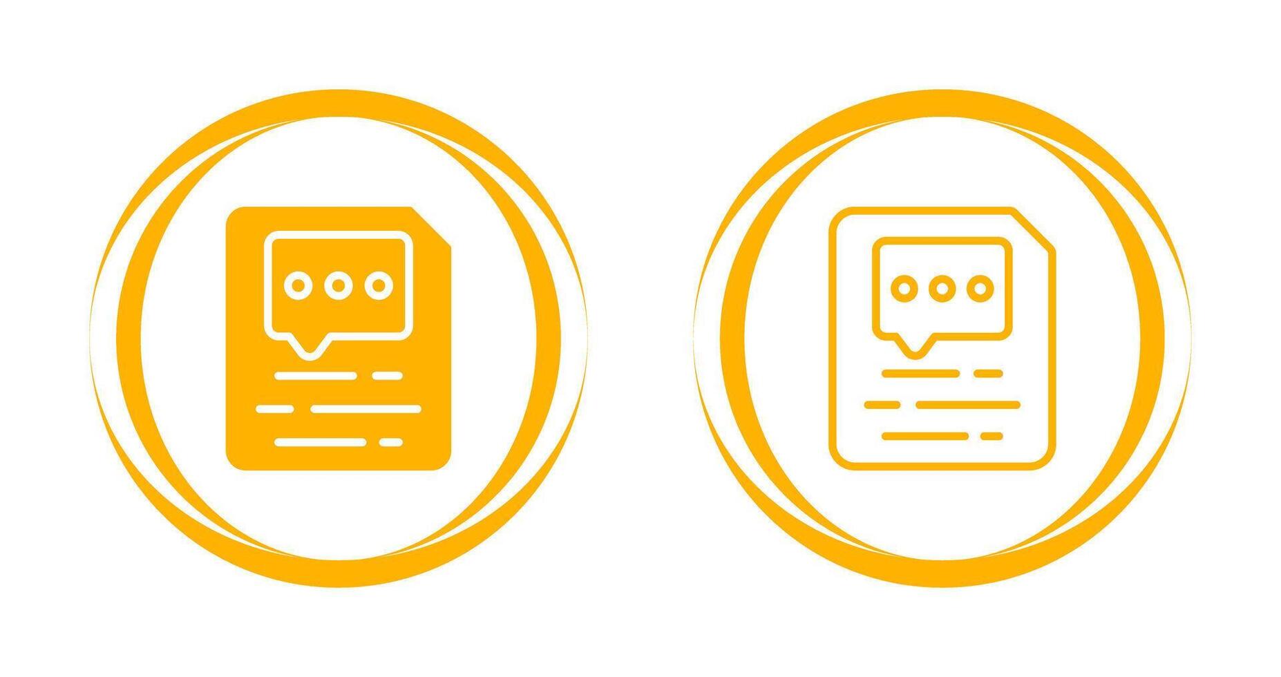 Document Insert Comment Vector Icon
