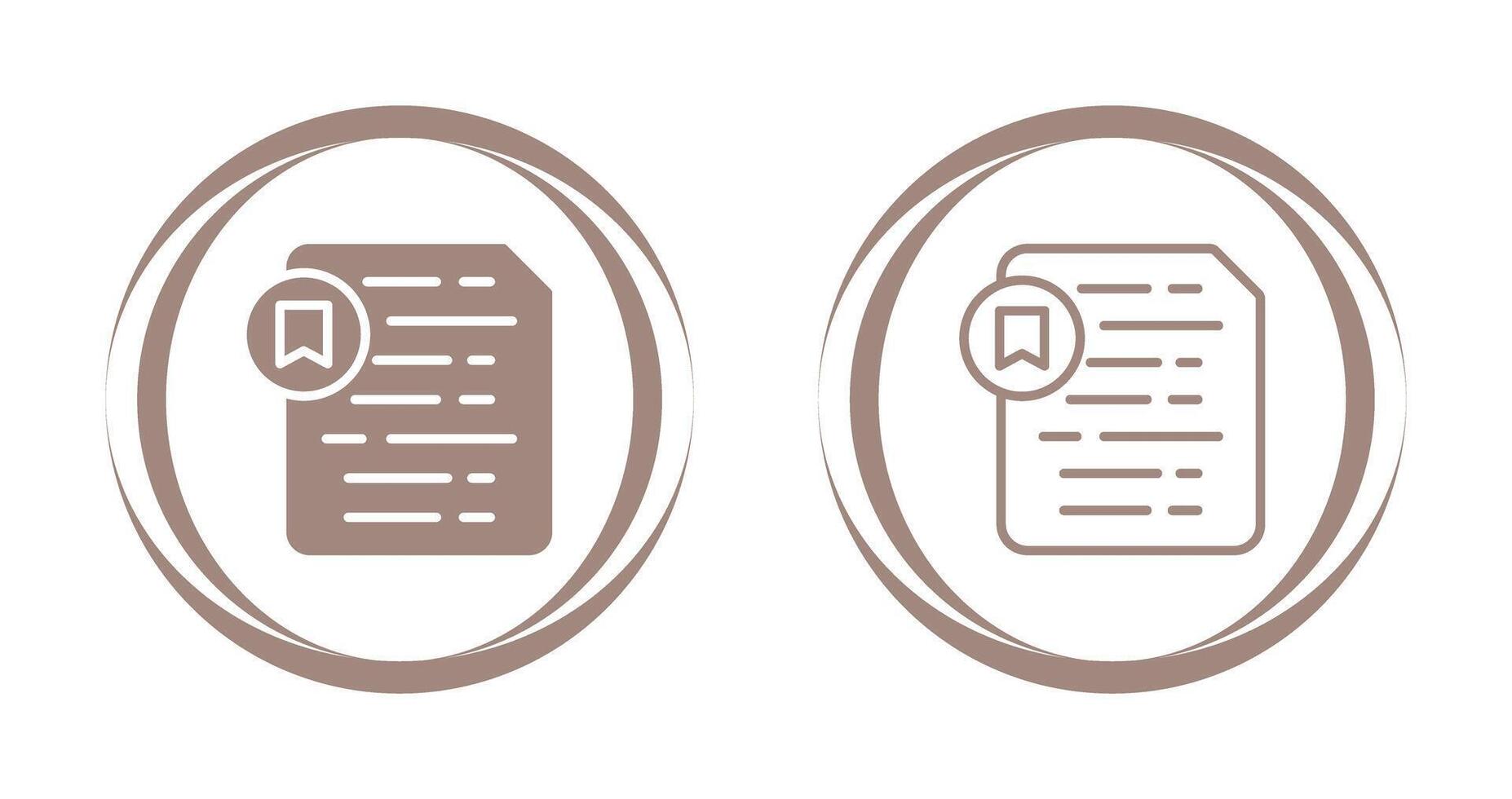 Document Insert Bookmark Vector Icon