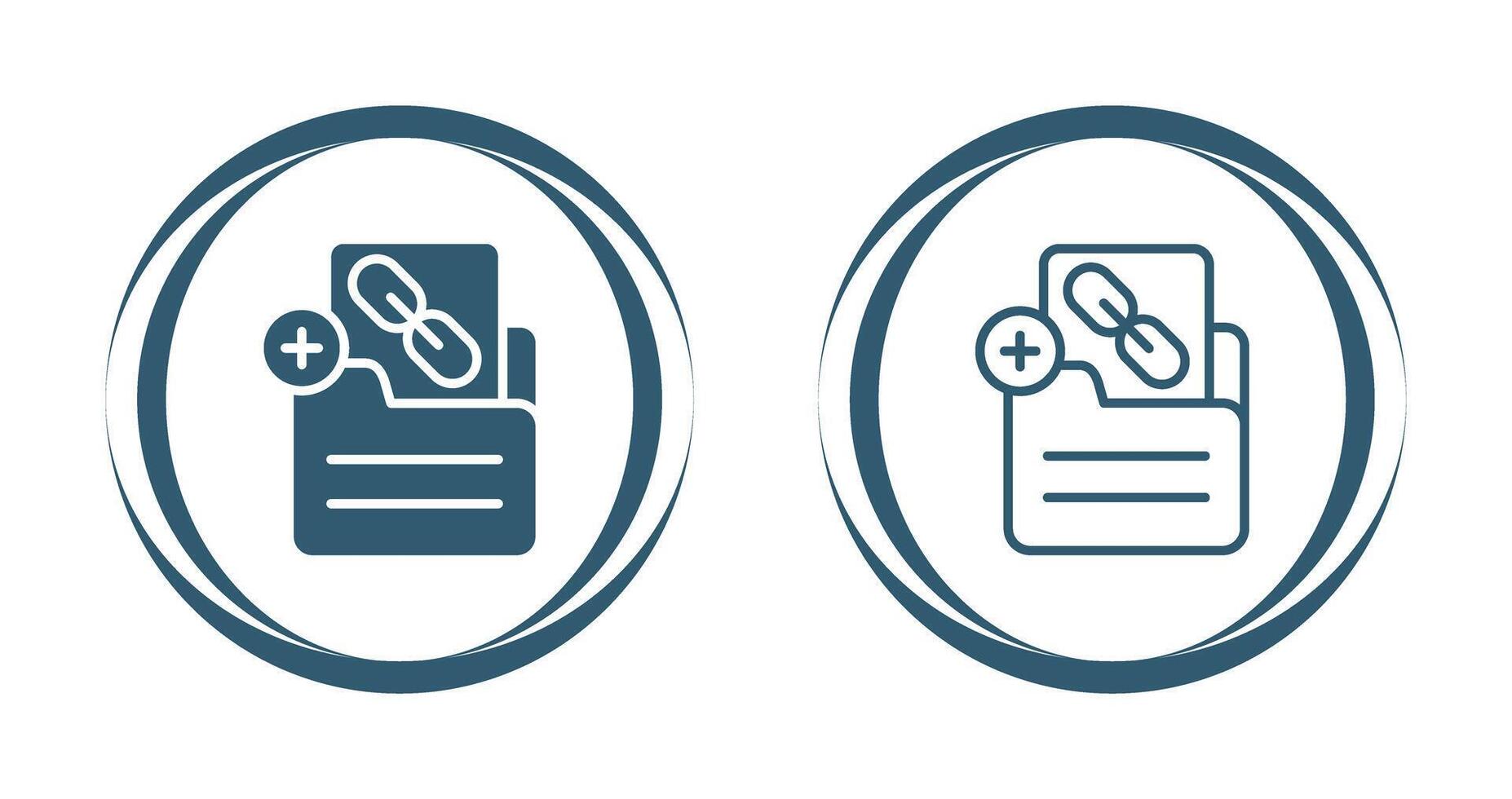 Document Insert Link Vector Icon