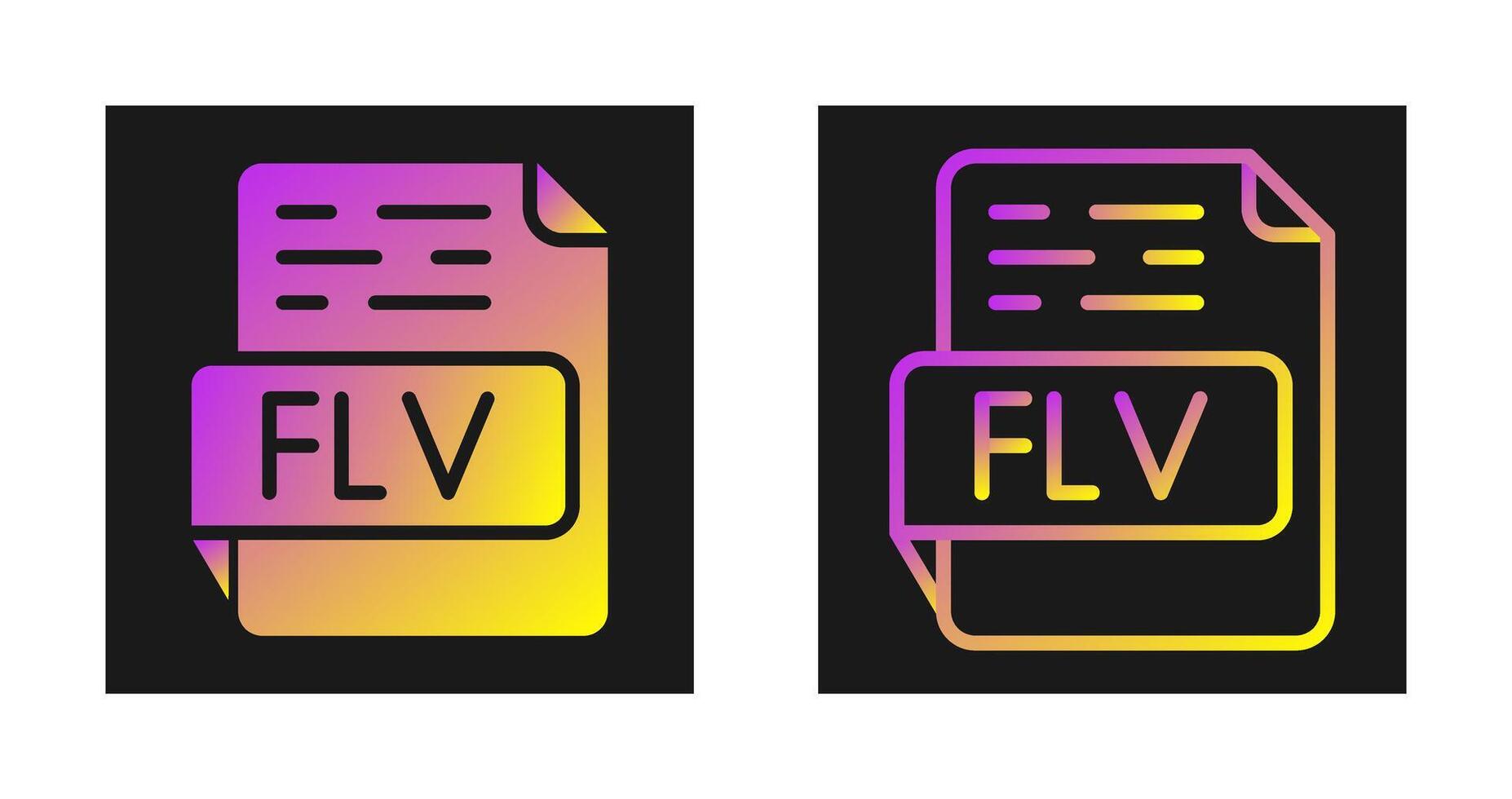 icono de vector de flv