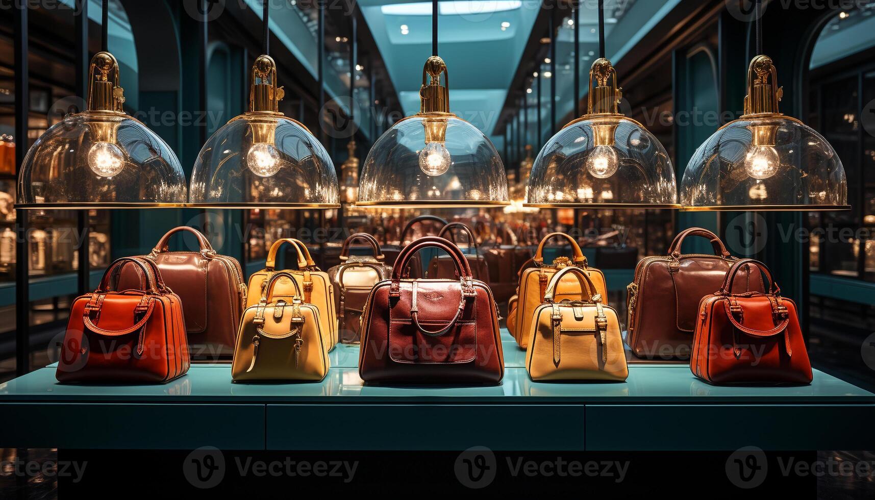 AI generated Fashion store collection, modern luxury shopping bag generated by AI photo