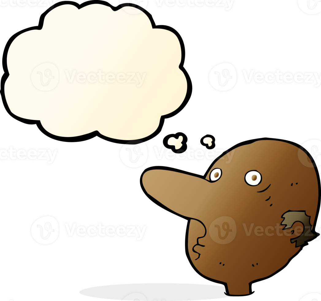 cartoon balding man with thought bubble png