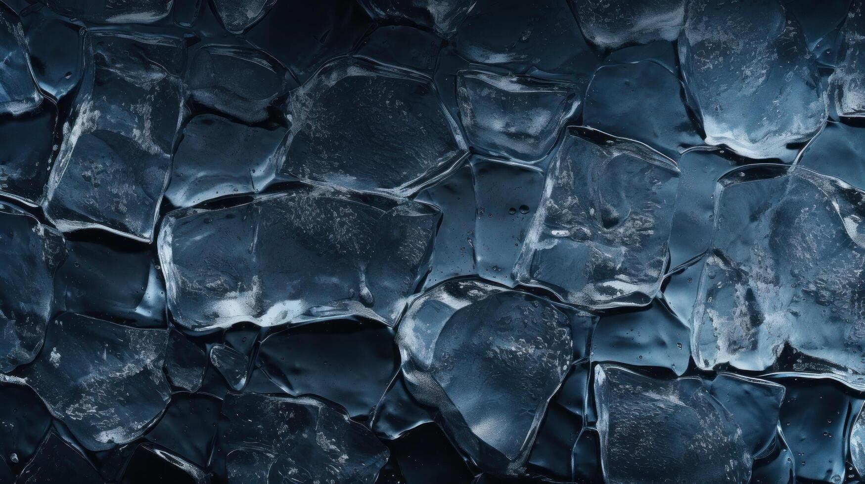 ai generado cubos de hielo fondo,cubitos de hielo textura, cubitos de hielo papel pintado, hielo ayuda a sensación refrescado y frio agua desde el cubos de hielo ayuda el agua actualizar tu vida y sensación bueno.hielo bebidas foto