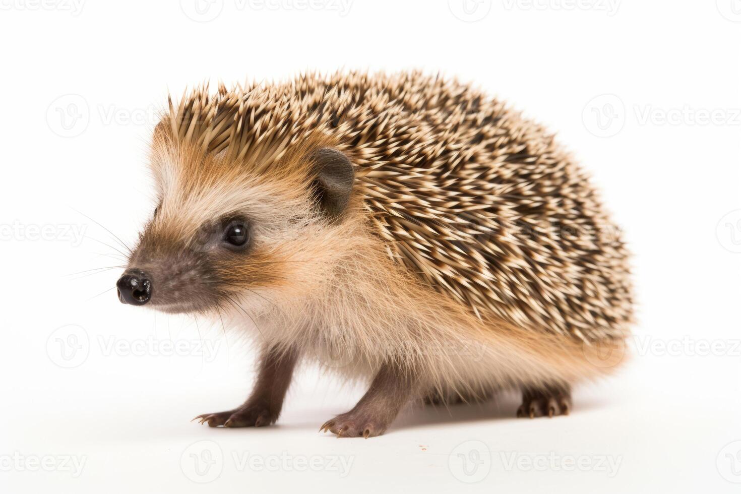 AI generated hedgehog  isolated on white background photo