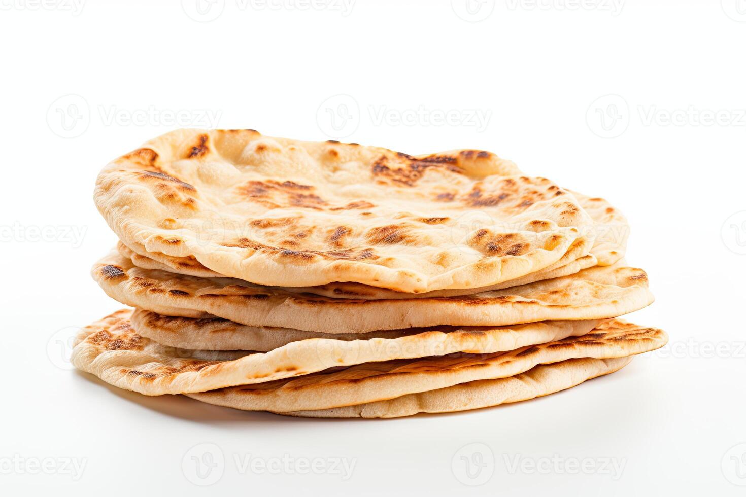 AI generated Nan bread close up photo