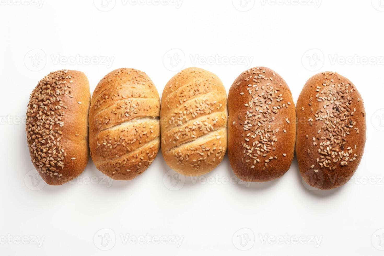 AI generated bun bread closeup photo