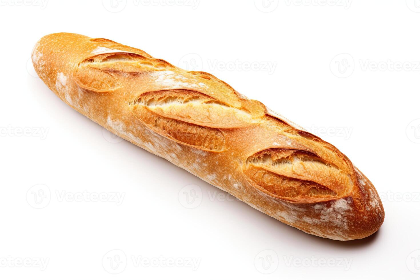 AI generated French bread close up photo