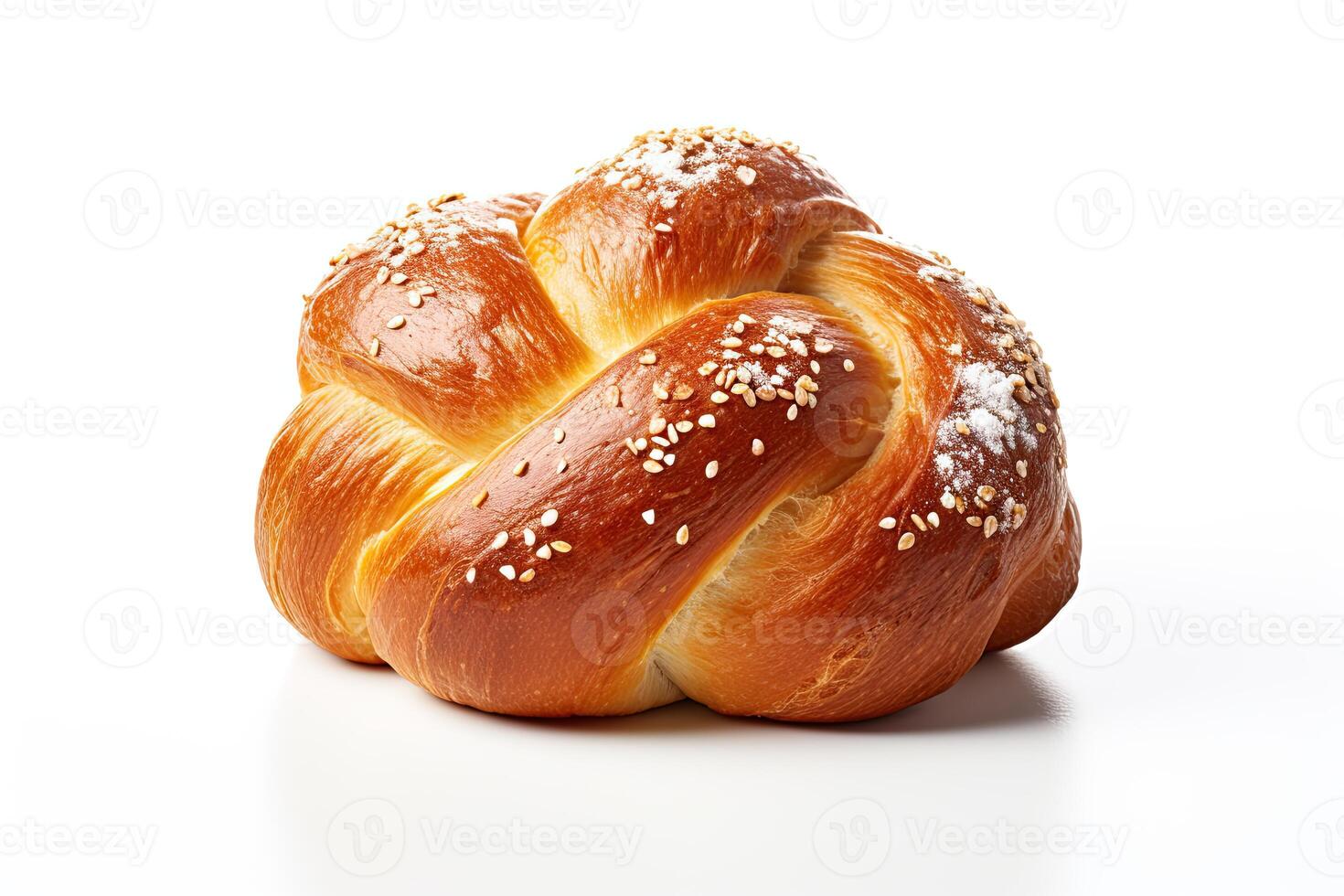 AI generated pretzel bread closeup photo