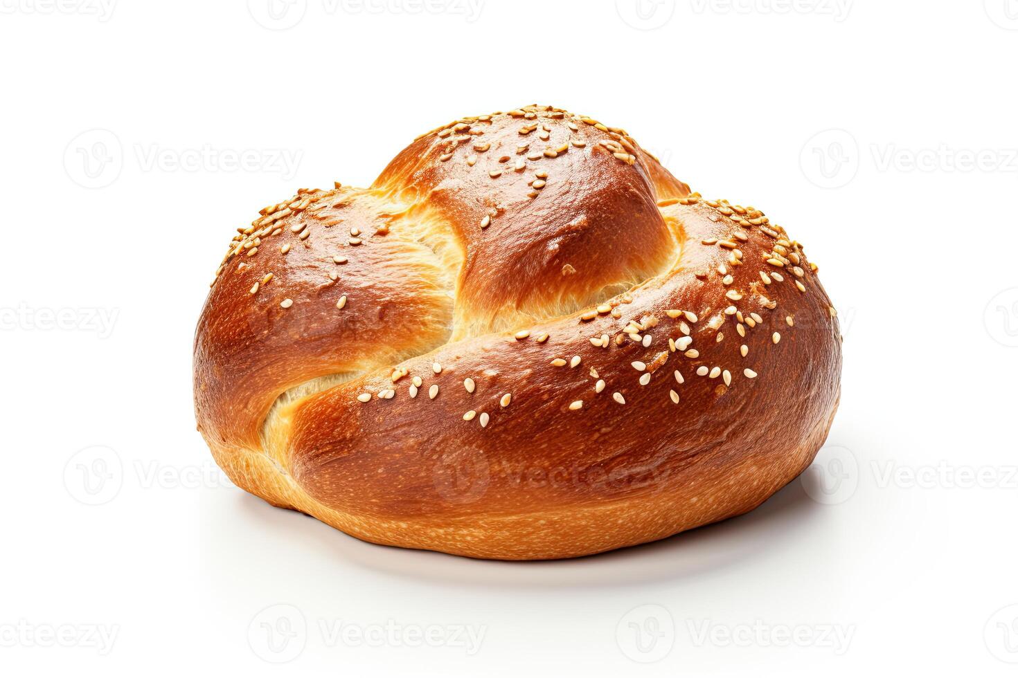 AI generated pretzel bread closeup photo