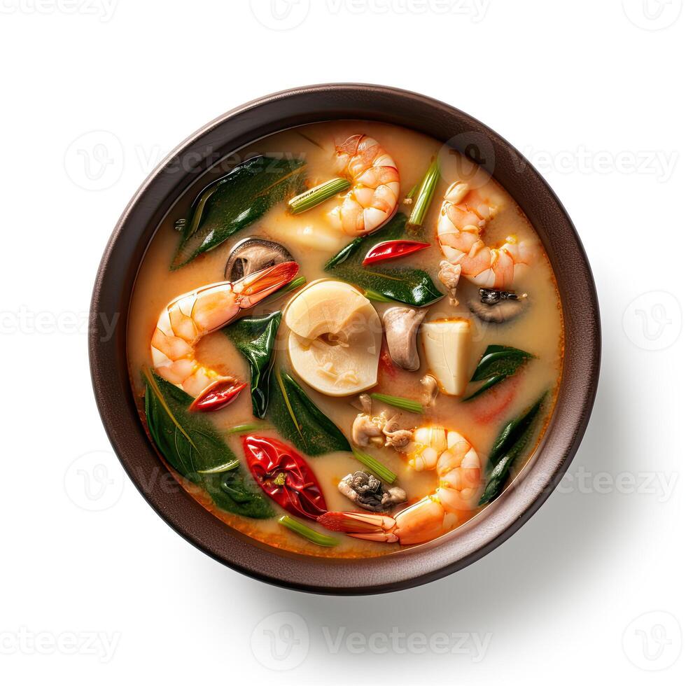AI generated Sinigang soup closeup photo
