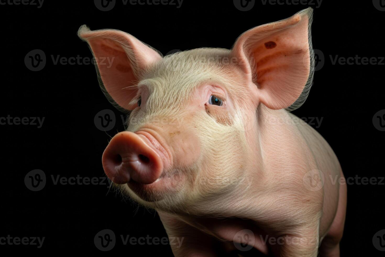AI generated pig illustration clipart photo