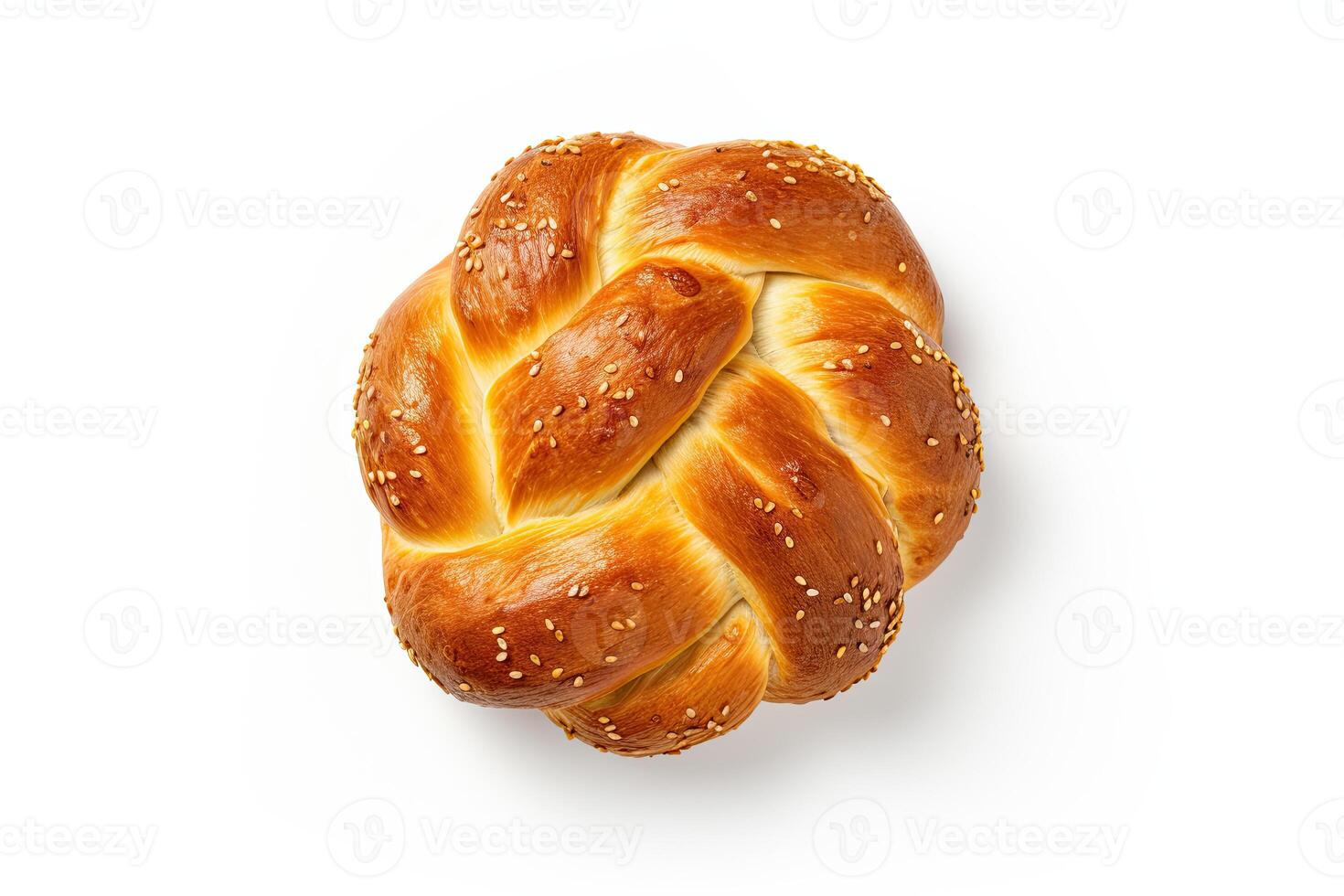 AI generated pretzel bread closeup photo