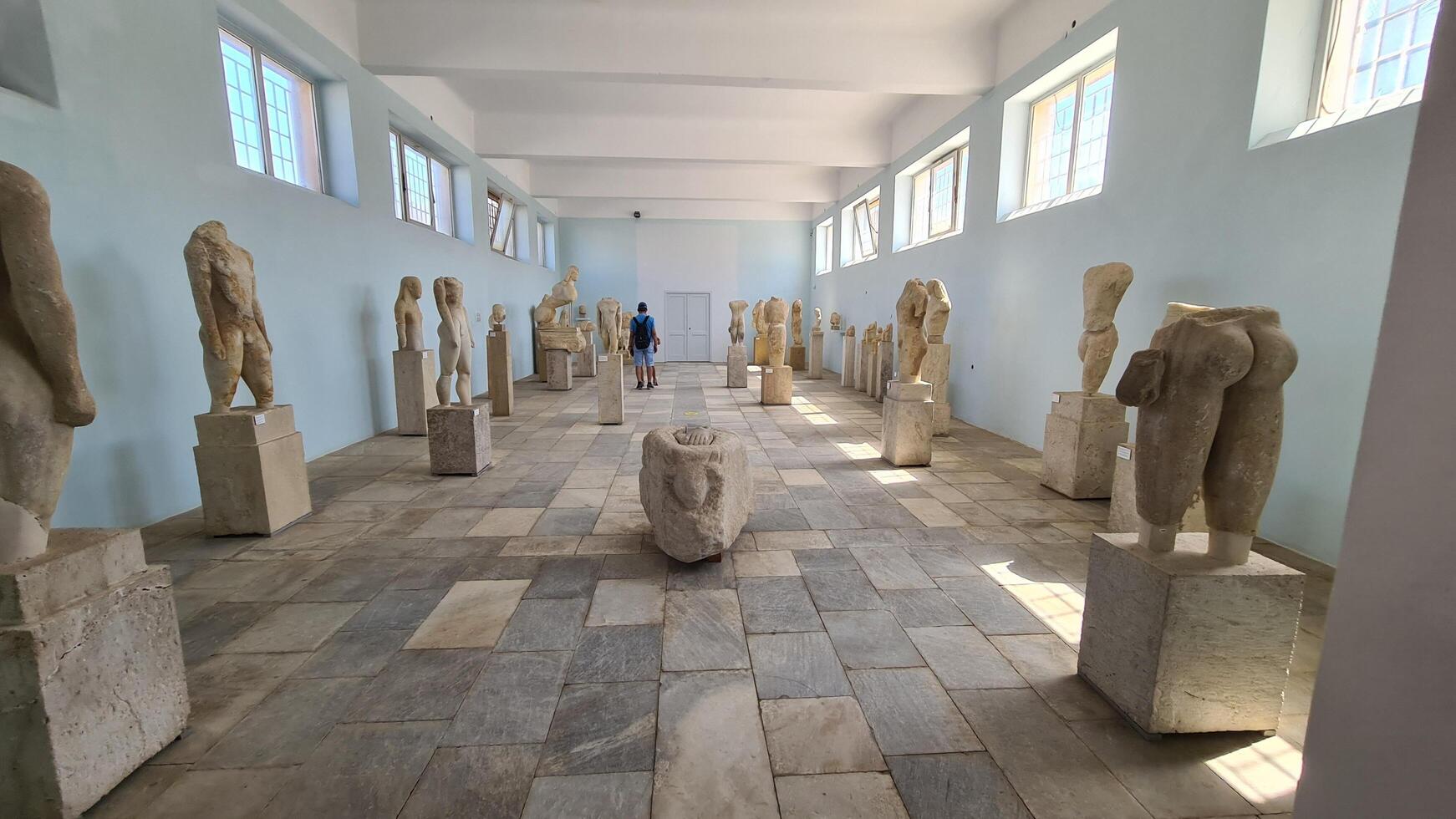 delos isla, un joya en el Egeo mar, sostiene Rico mitológico y arqueológico significado foto