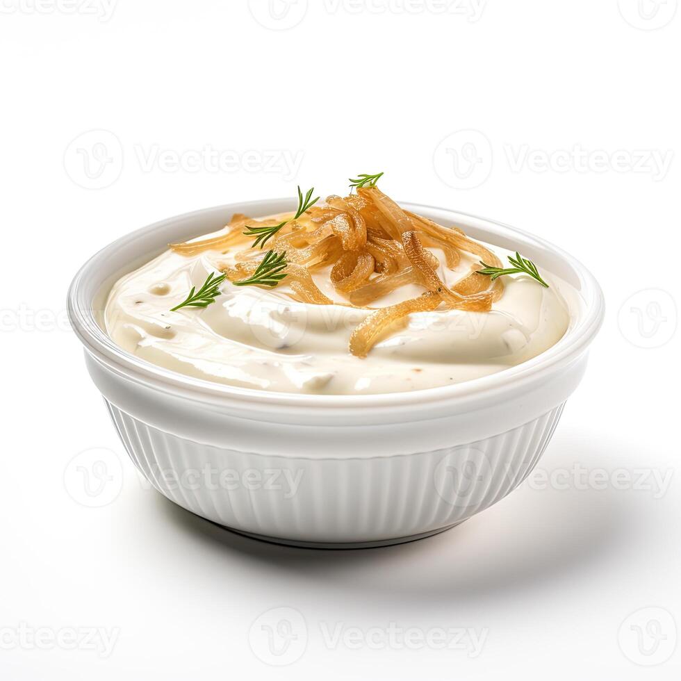AI generated Onion soup closeup photo