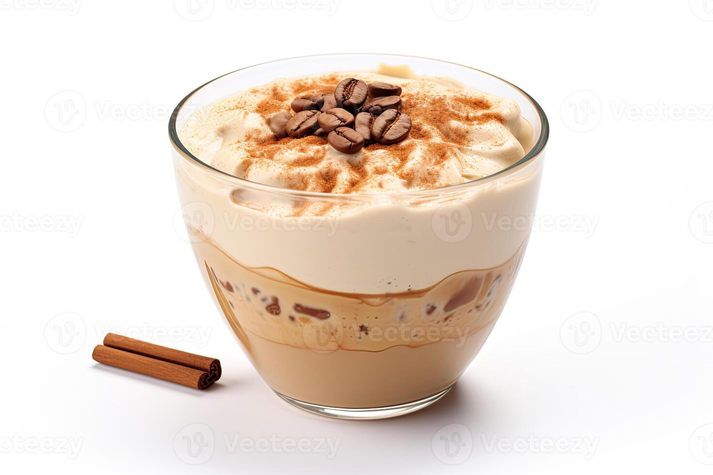 AI generated dalgona coffee close up photo