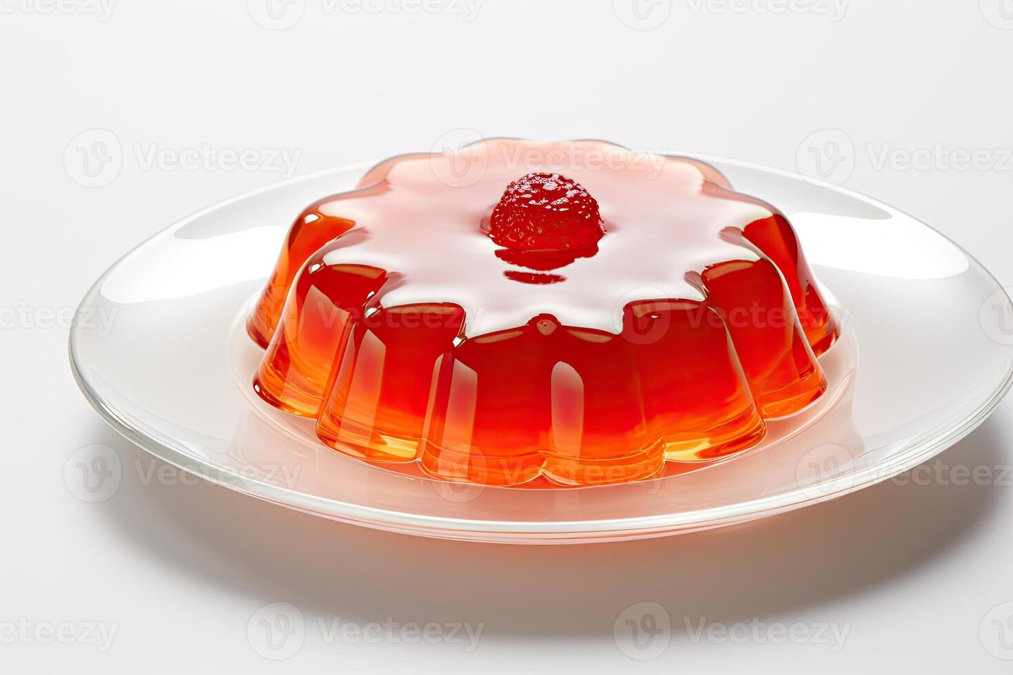 AI generated Jelly dish isolated on white background photo