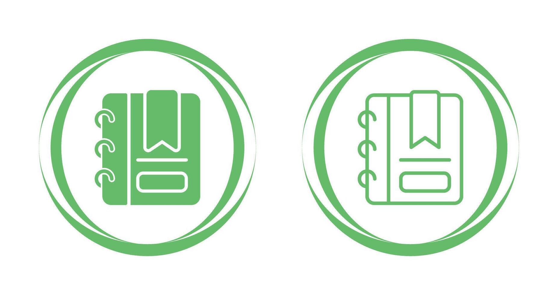 Writing pad with bookmark Vector Icon