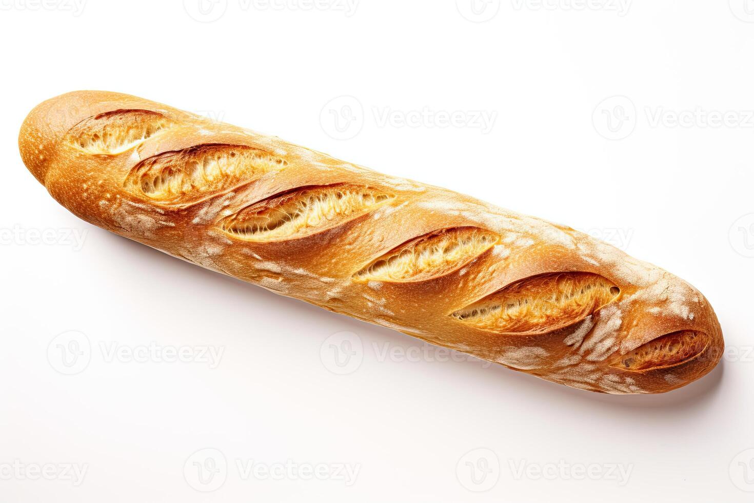 AI generated French bread close up photo