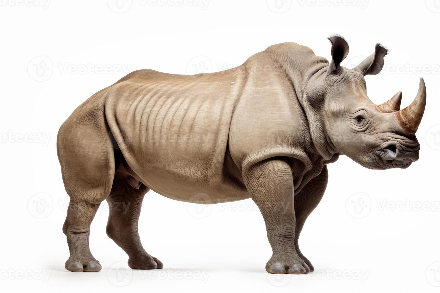 AI generated rhino illustration clipart photo