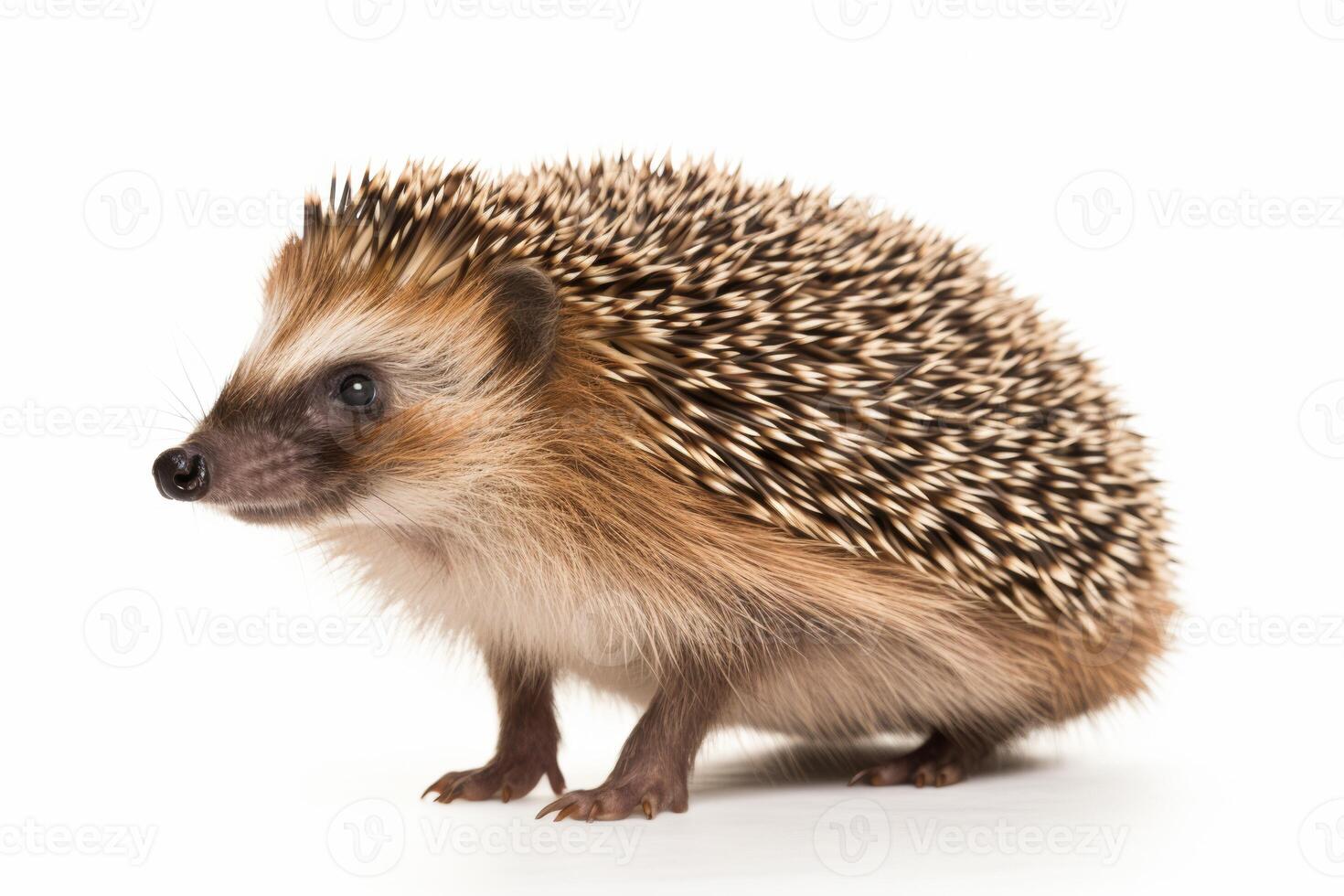 AI generated hedgehog  isolated on white background photo