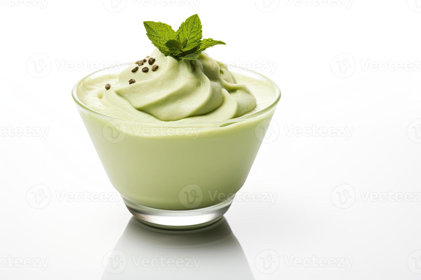 AI generated dalgona mactha green tea close up photo