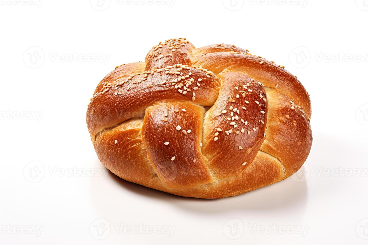 AI generated pretzel bread closeup photo