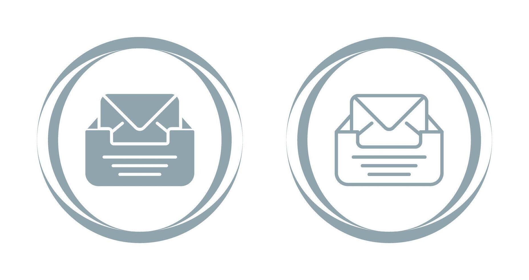 Inbox with envelope Vector Icon