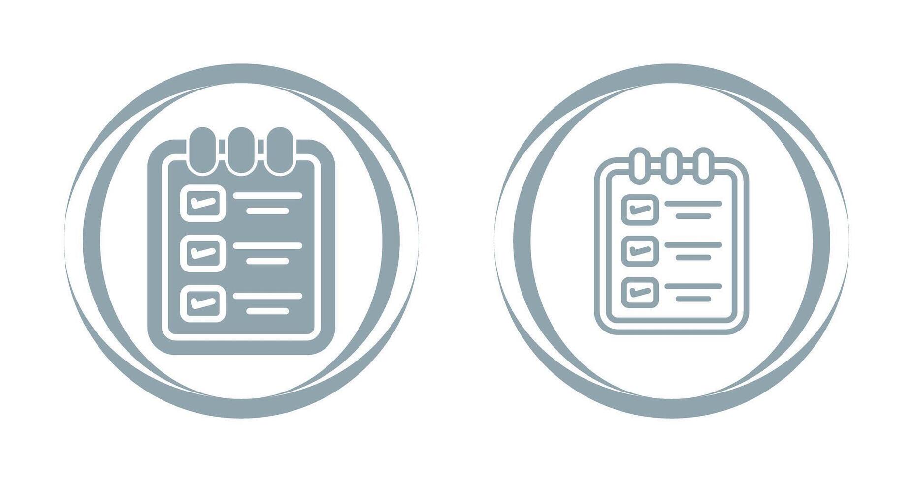 Memo pad with checklist Vector Icon