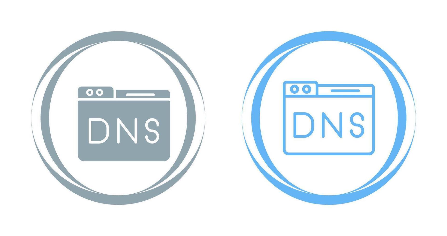 dominio dns administración vector icono