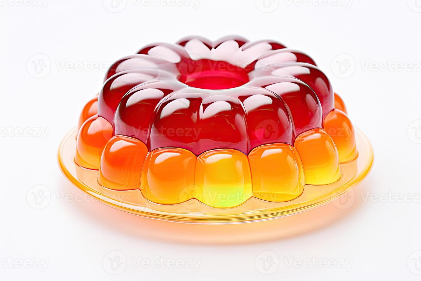 AI generated Jelly dish isolated on white background photo