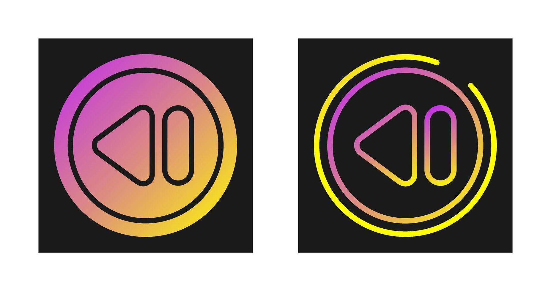 Rewind Button Vector Icon