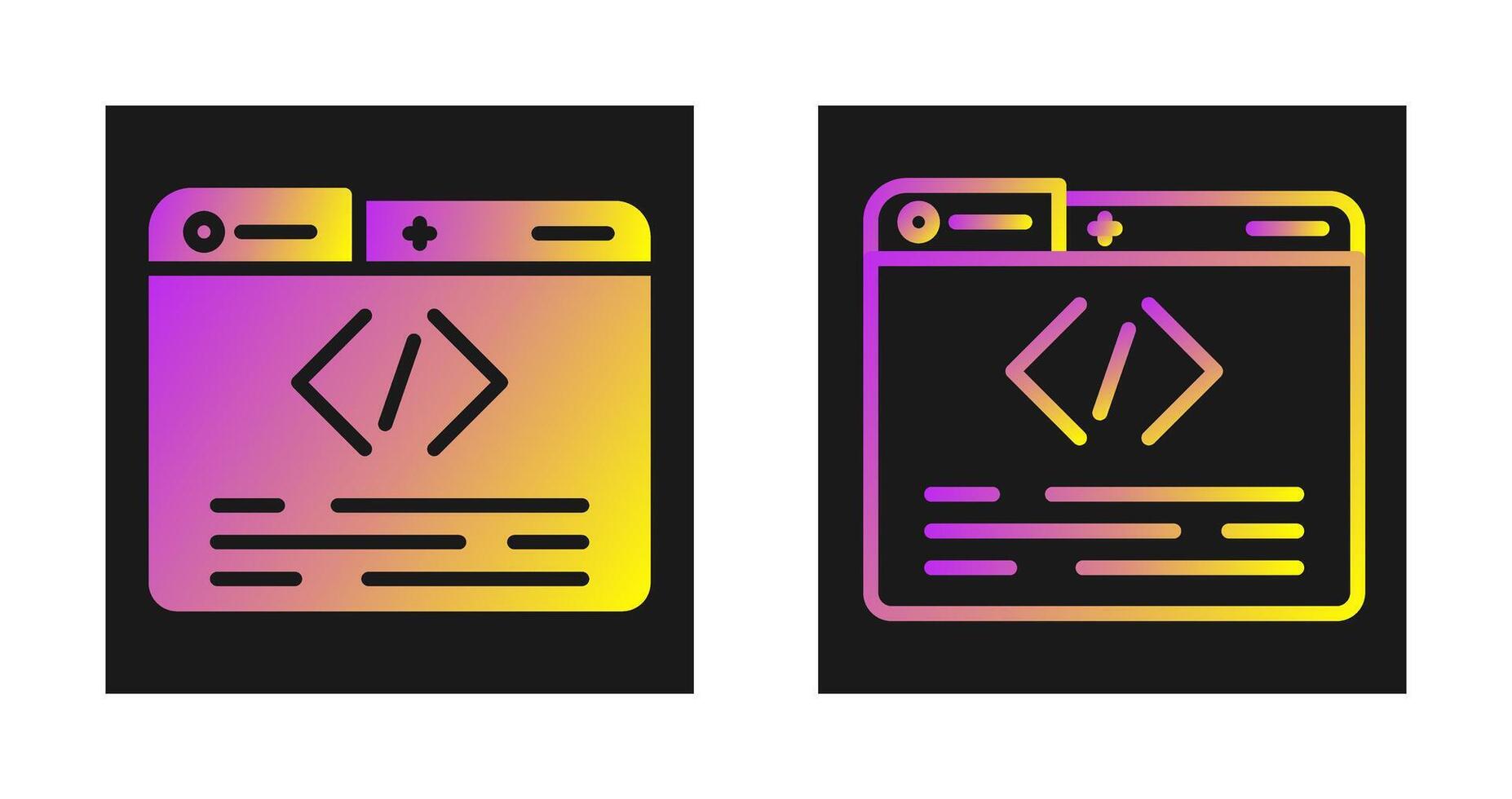 icono de vector de programación