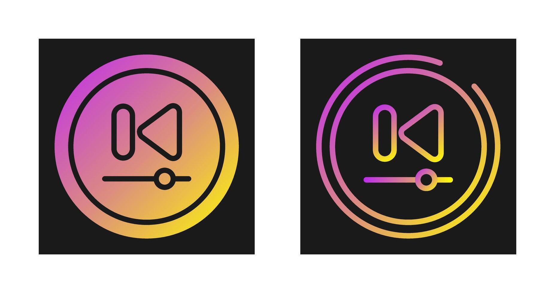 Video Previous Track Butto Vector Icon