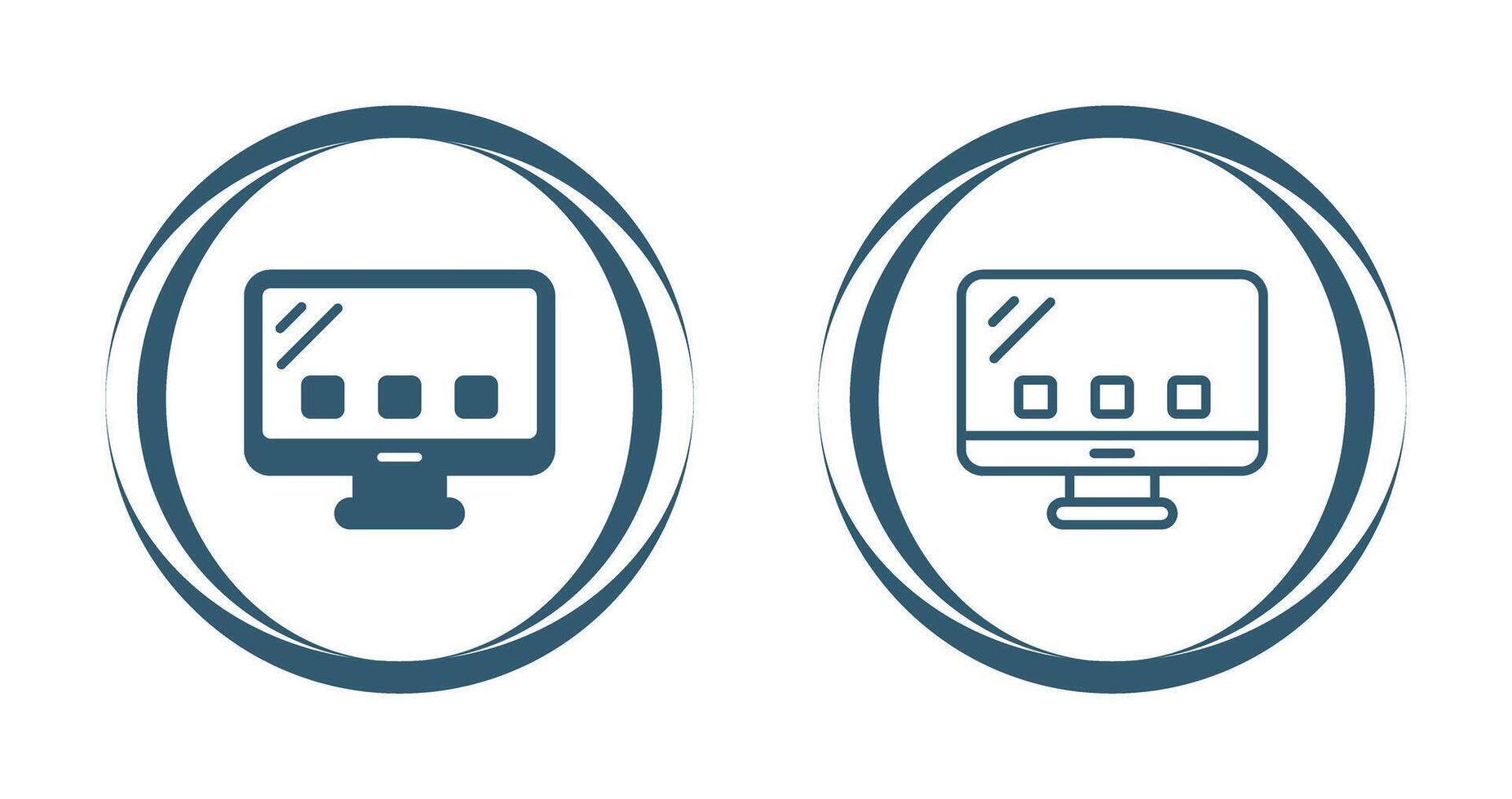 Desktop Computer Vector Icon