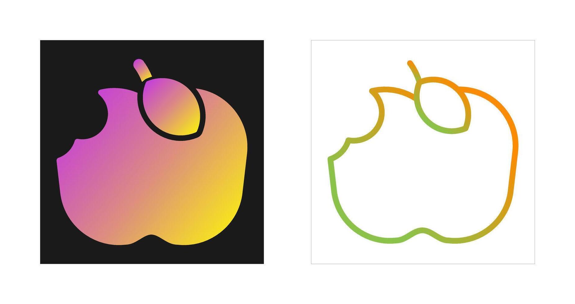 Apple Eaten Vector Icon