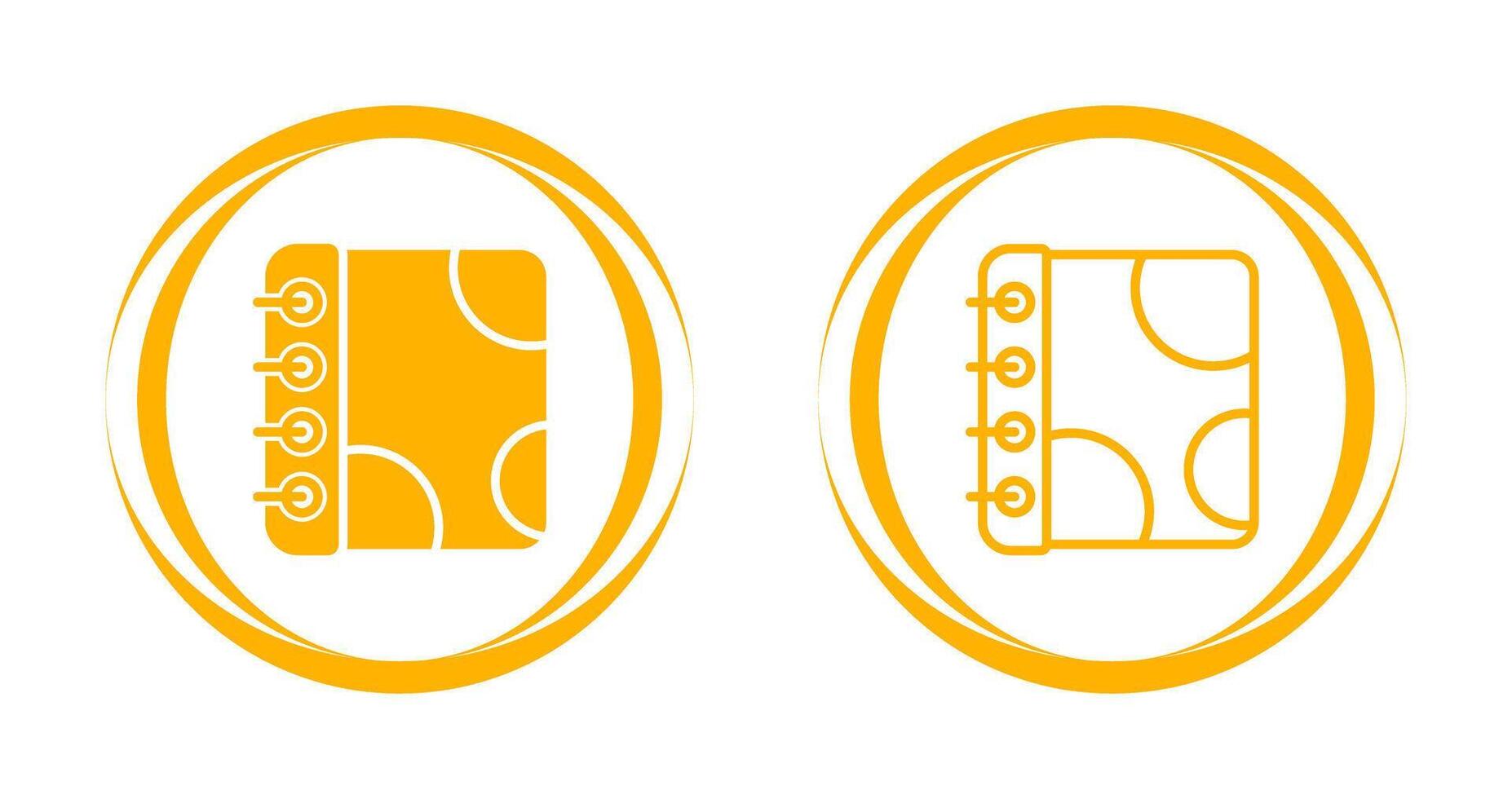 Notebook with Decorative Vector Icon