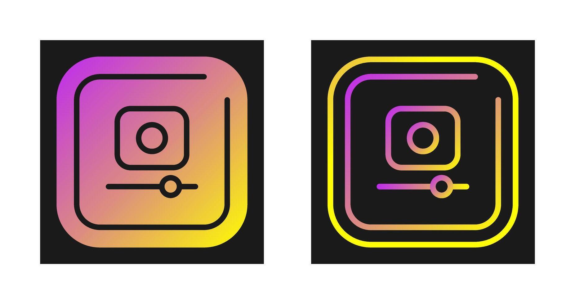 Video Record Square Vector Icon