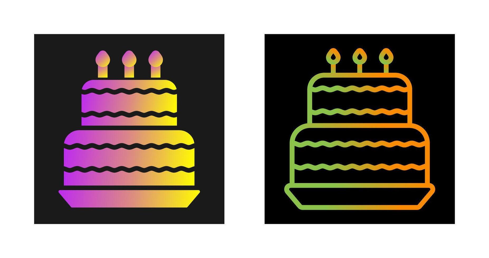Birthday cake Vector Icon