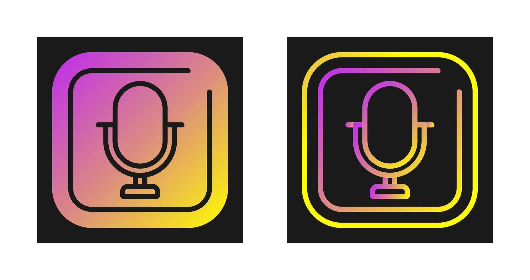 Microphone Square Vector Icon