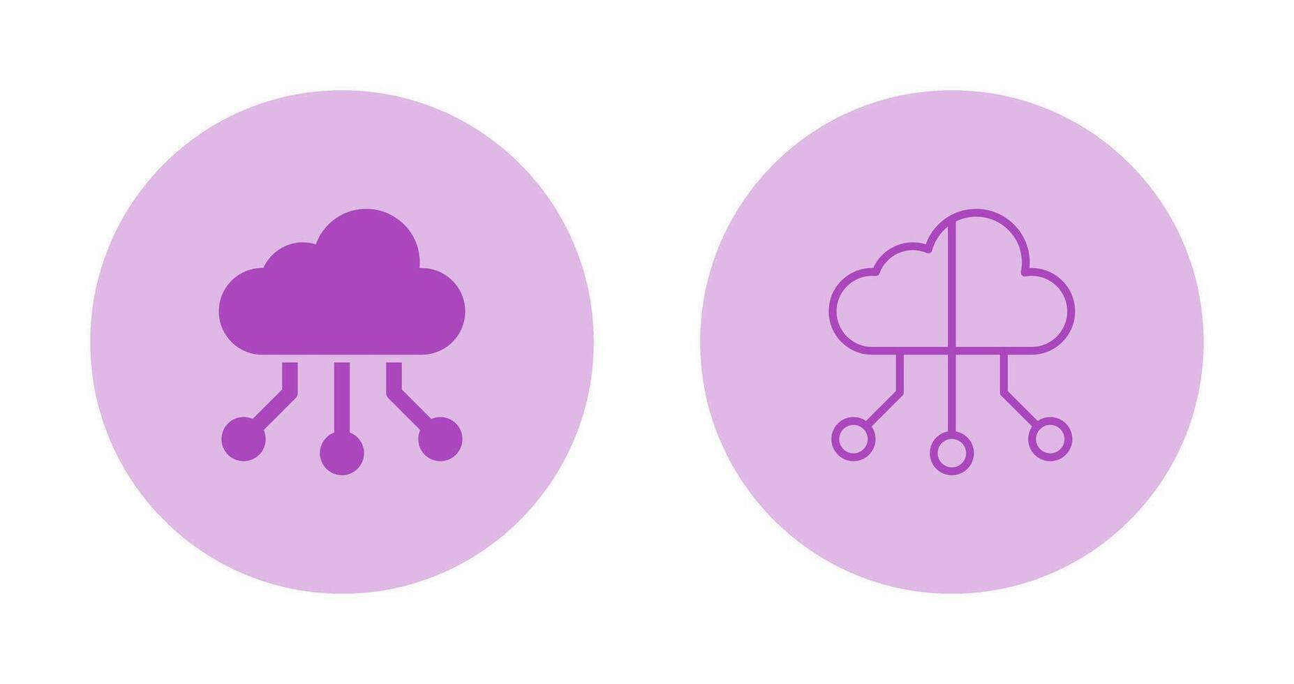 Hybrid Cloud Vector Icon