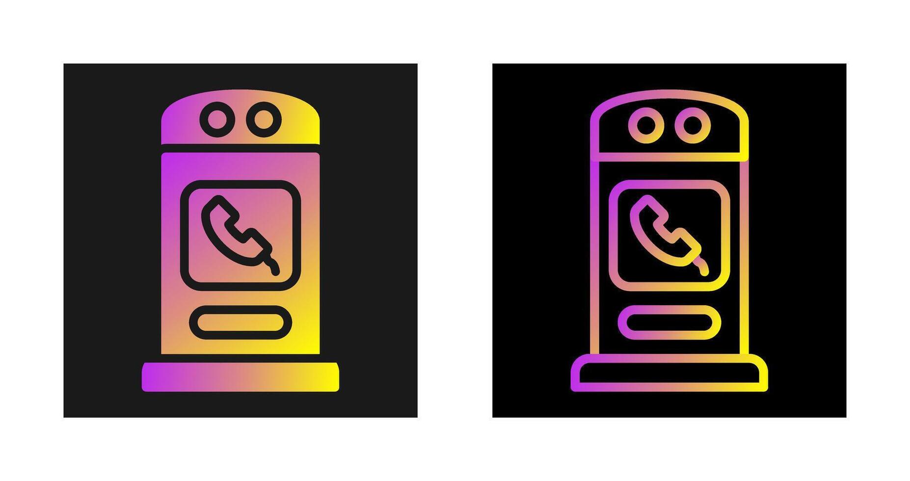 icono de vector de cabina telefónica