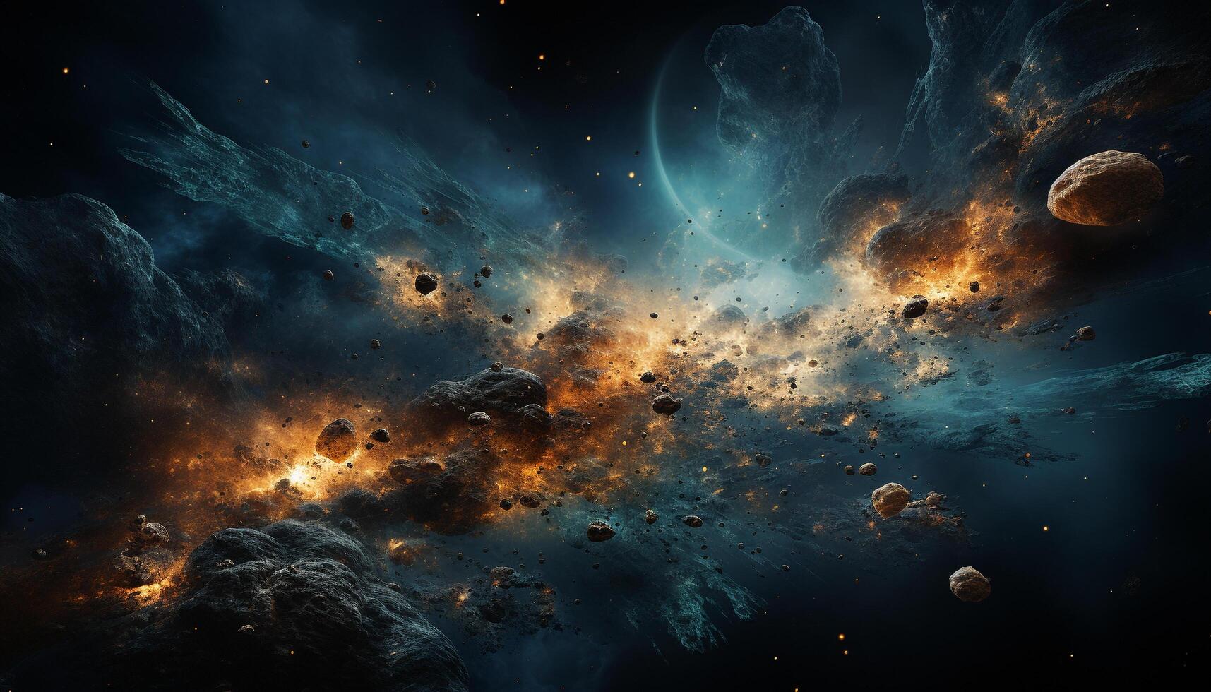 AI generated Galaxy, astronomy, nebula, night, science, Milky Way, star, backgrounds, planet, dark generated by AI photo