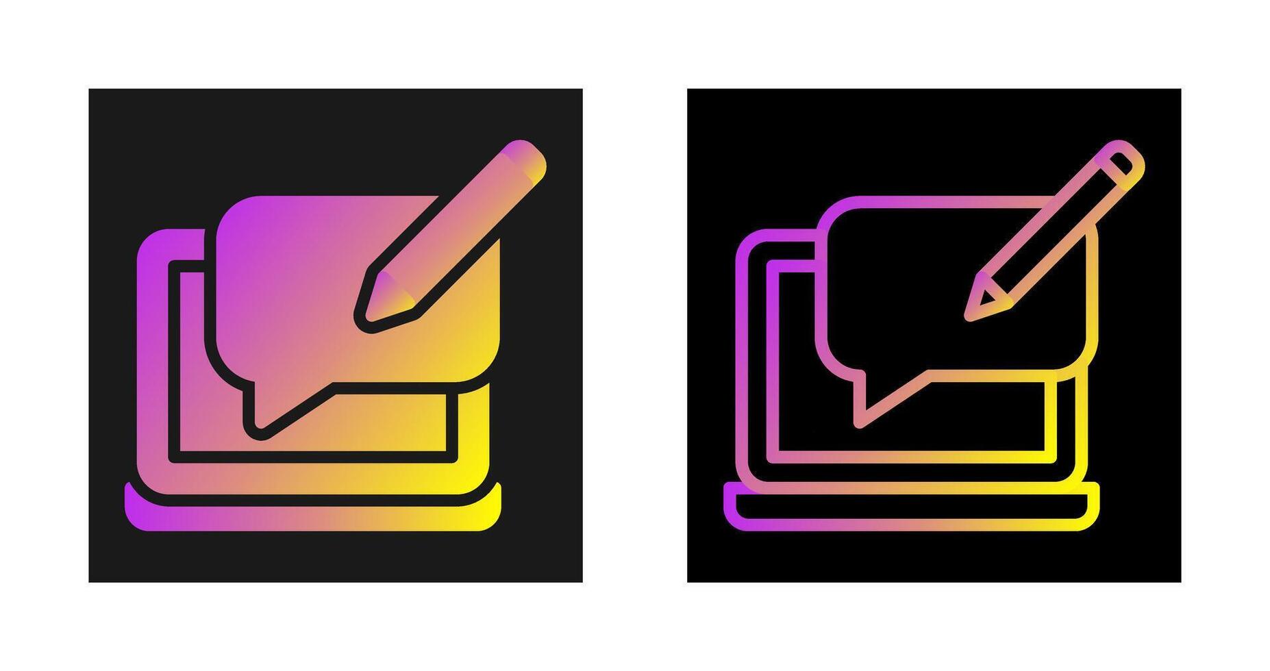 Blog Comment Vector Icon